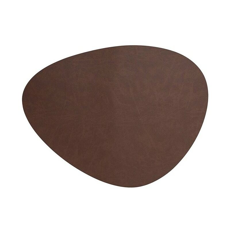 Nappe ovale en cuir marron Lacor 45 x 35 cm]