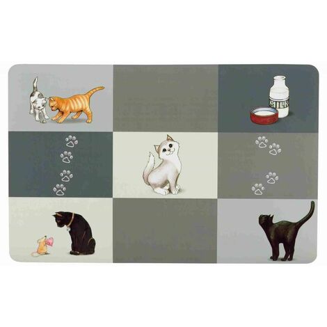 Set de table patchwork cat 44 × 28 cm, gris