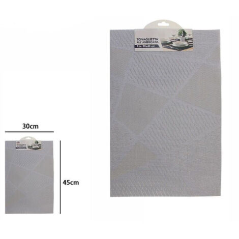 Set De Table Petit-déjeuner 30x45 Cm Gris Clair 72297