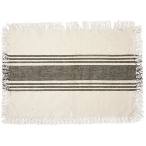 Set de Table Rayé Déco "Délice" 30x45cm Blanc