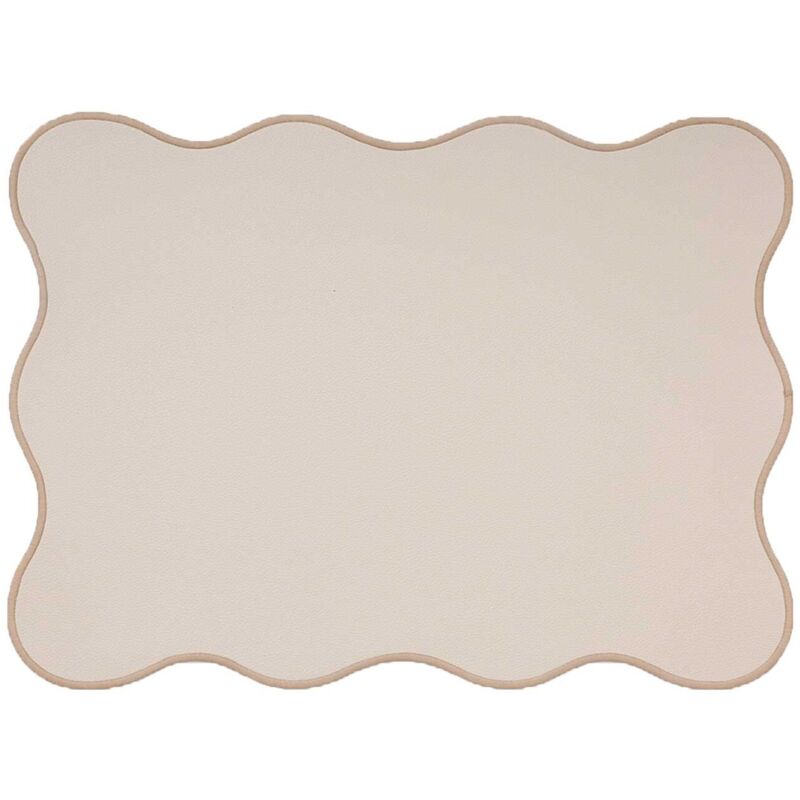 Set de table rectangle Juliette beige bordure beige 33 x 45cm