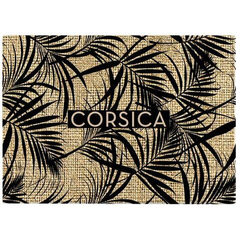 Set de table rectangulaire en toile de jute Corse Feuillage