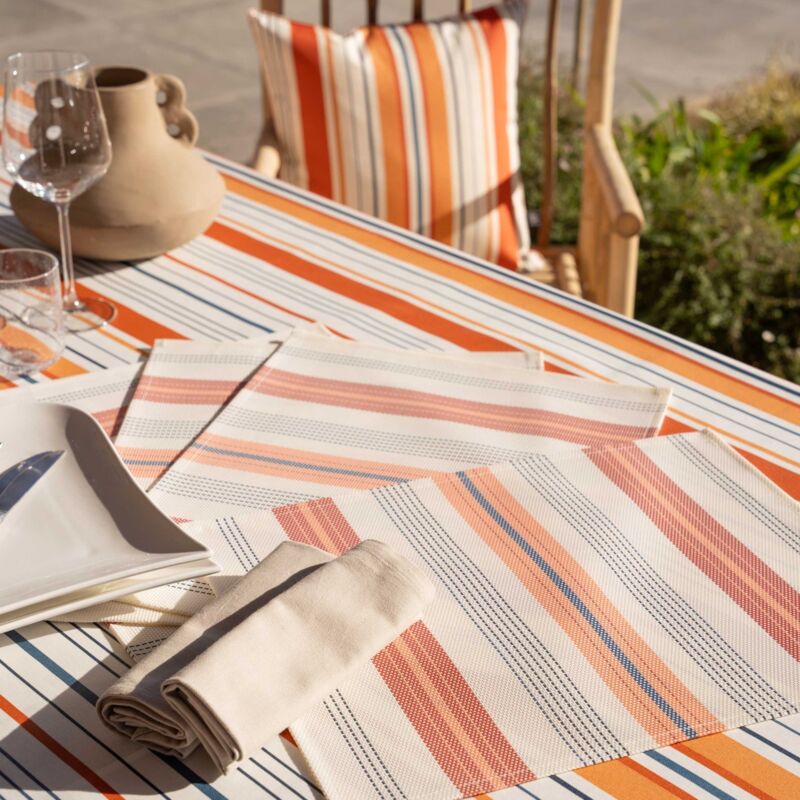 Set de table rectangulaire enduite Terracotta 35x50 cm