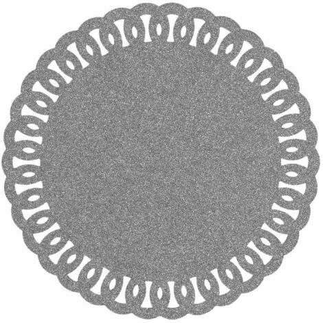 Set de Table Rond à Paillettes "Guirlande" 38cm Argent