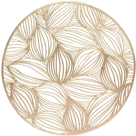 Set de Table Rond Ajouré "Automne" 38cm Doré