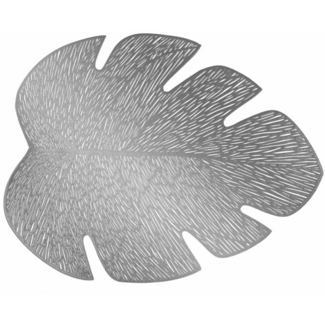 Set de Table Rond Ajouré "Flamboyant" 36x46cm Argent