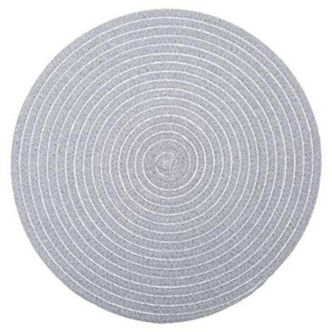 Set de Table Rond Déco "Shiny" 35cm Gris Clair