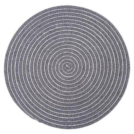Set de Table Rond Déco "Shiny" 35cm Gris Foncé