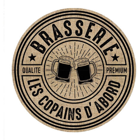 Set de table rond en toile de jute - Brasserie