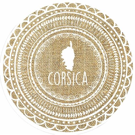 Set de table rond en toile de jute CORSICA carte
