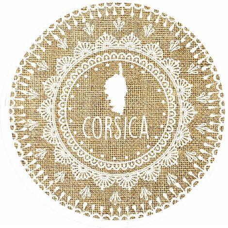 Set de table rond en toile de jute corsica napperon