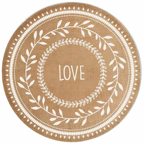 Set de table rond en toile de jute Love