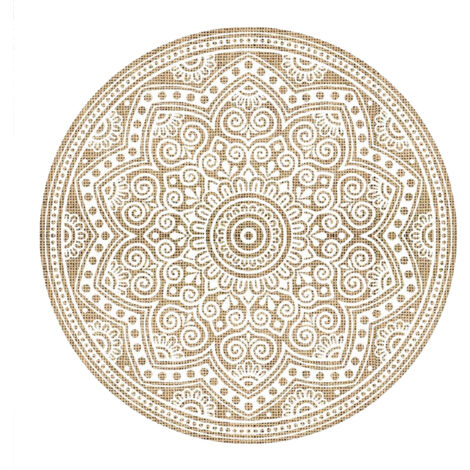 Set de table rond en toile de jute mandala 38 cm