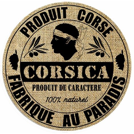 Set de table rond en toile de jute Tête de Maure