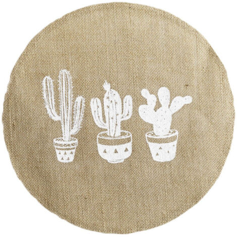 Set de Table Rond Jute "Mexico" 38cm Naturel