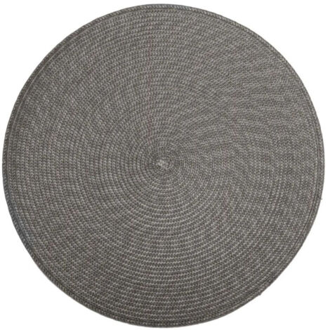 Set de Table Rond "Tressé" 38cm Gris