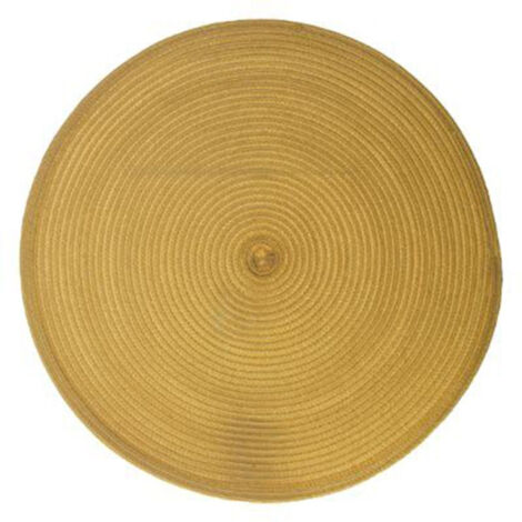 Set de Table Rond "Tressé" 38cm Moutarde