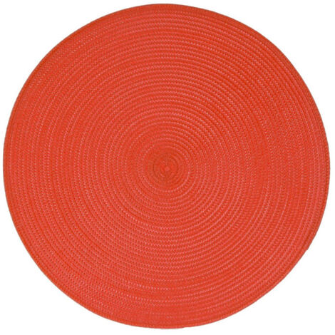 Set de Table Rond "Tressé" 38cm Rouge