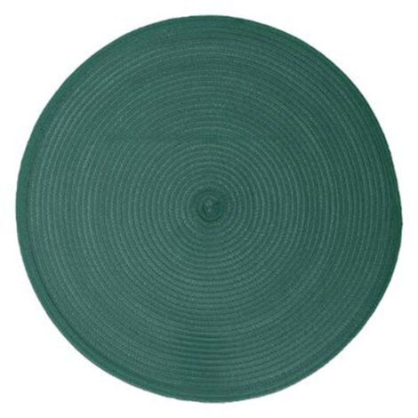 Set de Table Rond "Tressé" 38cm Vert Émeraude