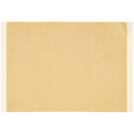Set de table tissé avec liseré Jaune 45x30 cm