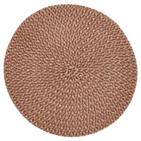 Set de Table Tressé Déco "Irisé" 38cm Chocolat