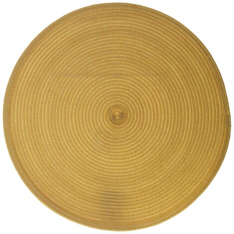 Set de table tresse rond moutarde