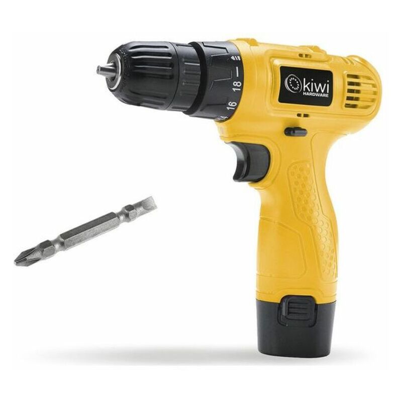 

BHD - Set de taladro y accesorios Kiwi Inalámbrico (650 rpm) (1.3 Ah)