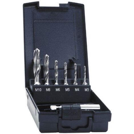 Jeu 8 Filières Eventus By Exact M3-M12 HSS - Support Filière 25x9mm - Filetage Métrique ISO DIN13