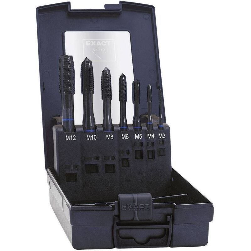 Exact - 42305 Set de tarauds pour machine 7 pièces métrique coupe à droite din 371 hss-e forme b 1 set C93892