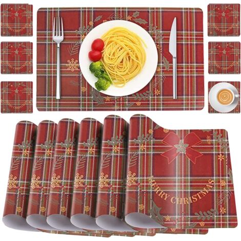 SET DE TAZA Y PASTEL DE NAVIDAD ROJO 6+6