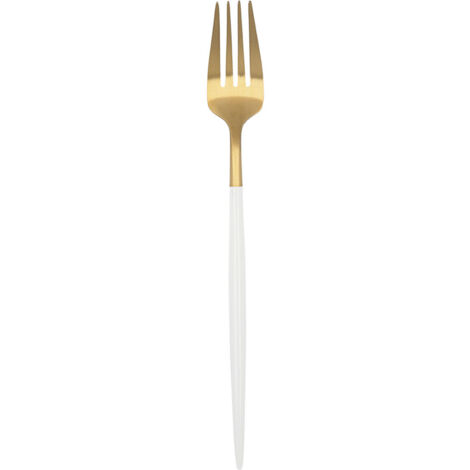 Set de Tenedores Bidasoa Gio Dorado Blanco Metal 12 Unidades 8414793704748 S2710164 Bidasoa
