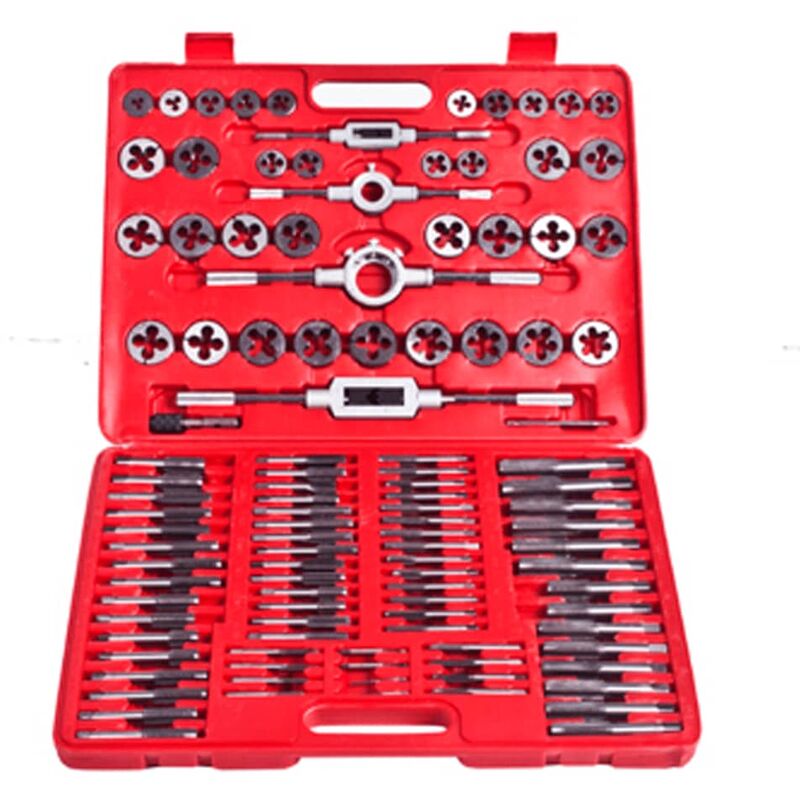 

Set de terrajas y macho de rosca 111 piezas