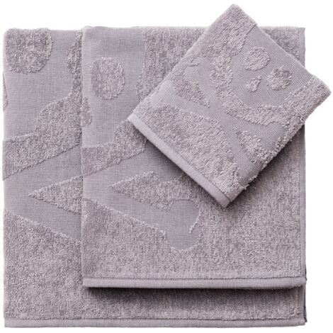Set de toallas de baño calavera (tocador 30x50cm + manos 50x90cm + baño 70x140cm) 100%algodón gris Scalpers Home