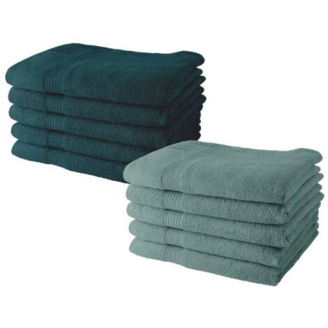 Set de Toallas TODAY 5 peacock + 5 cecidon 50 x 90 cm (10 Unidades)