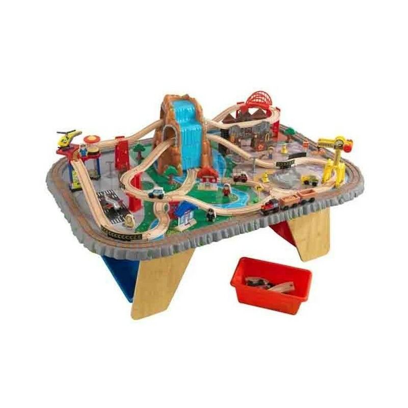 

Set de trenes con mesa de madera waterfall junction