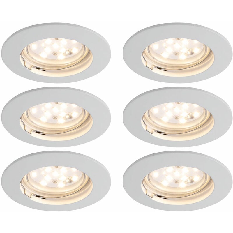 Lot de 6 luminaires encastrables, spots, éclairage en aluminium, orientables Paulmann 994.73
