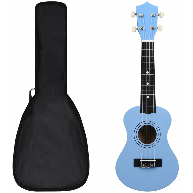 

Set de ukelele soprano con funda para niños azul bebé 21'