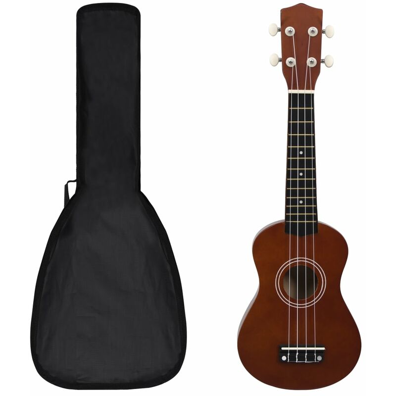 

Set de ukelele soprano con funda para niños madera oscura 21'