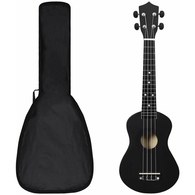 

Set de ukelele soprano con funda para niños negro 23