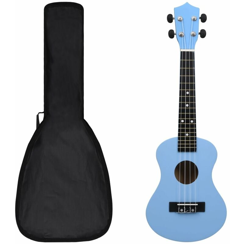 

Set de ukelele soprano con funda para niños azul bebé 23'