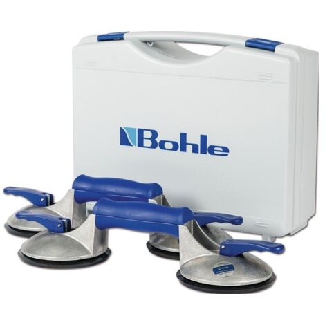 Set de ventouses de levage blue line capacité de charge 60 kg D. tête 120 mm 2 têtes alu