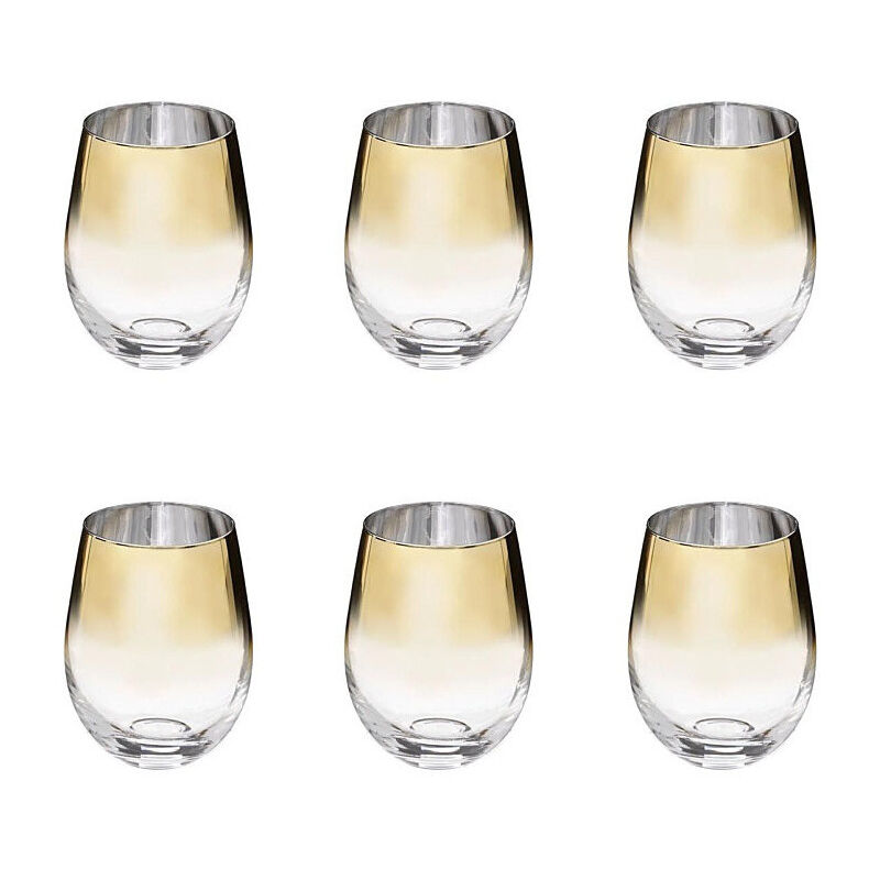 Secret De Gourmet - Lot de 6 verres 'Arya' - Doré - 54 cl - Livraison gratuite