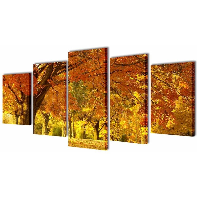 

Set decorativo de lienzos para la pared bosque arces 200 x 100 cm