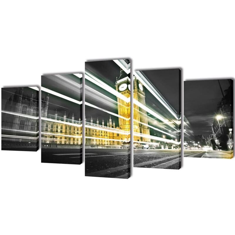 

vidaXL Set Decorativo de Lienzos para Pared Big Ben de Londres 100x50 cm - Multicolor