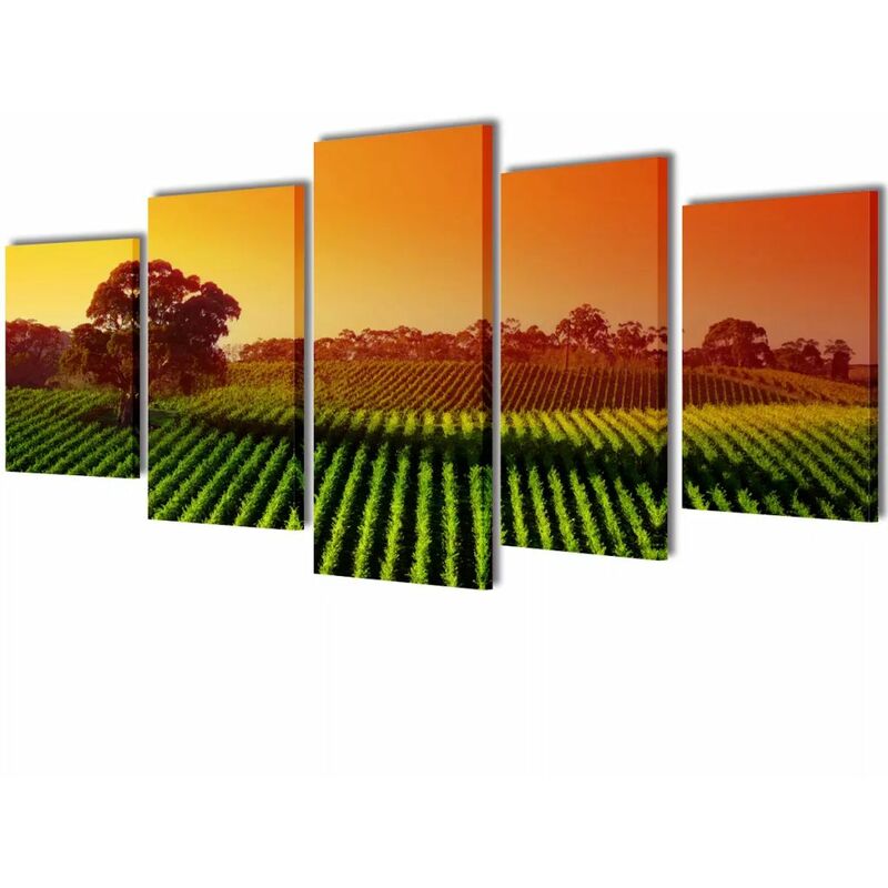 

Set decorativo de lienzos para la pared modelo prados, 200 x 100 cm