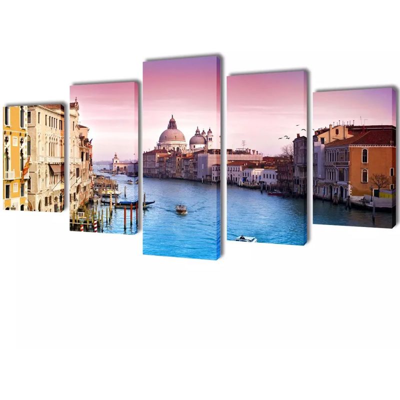 

Set decorativo de lienzos para la pared modelo Venecia, 100 x 50 cm