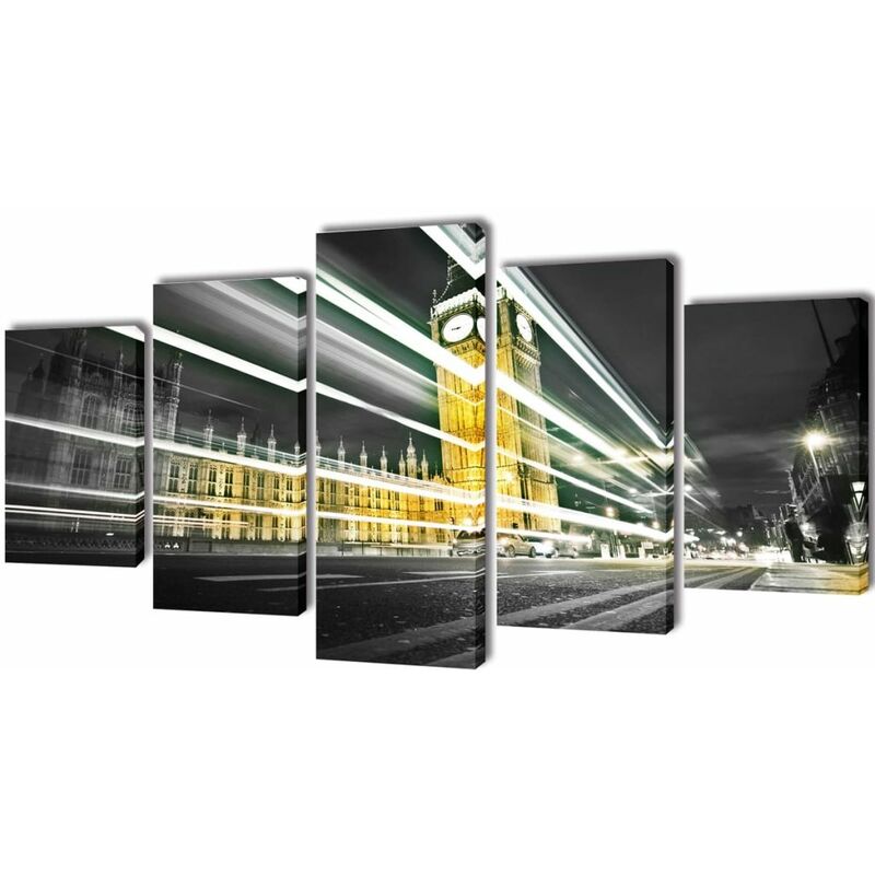 

Set decorativo de lienzos para pared Big Ben de Londres 100 x 50 cm