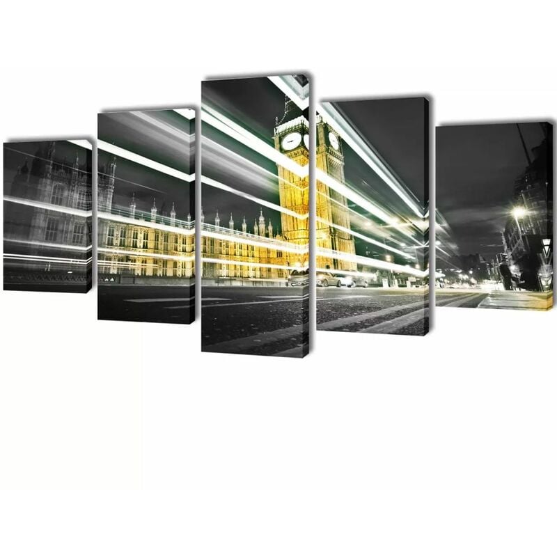 

Set decorativo de lienzos para pared Big Ben de Londres 200x100 cm