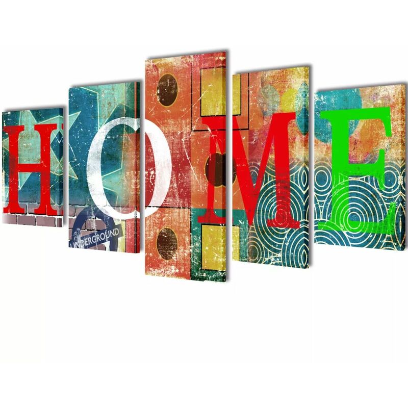 

Set decorativo de lienzos para pared colorido para casa 200 x 100 cm