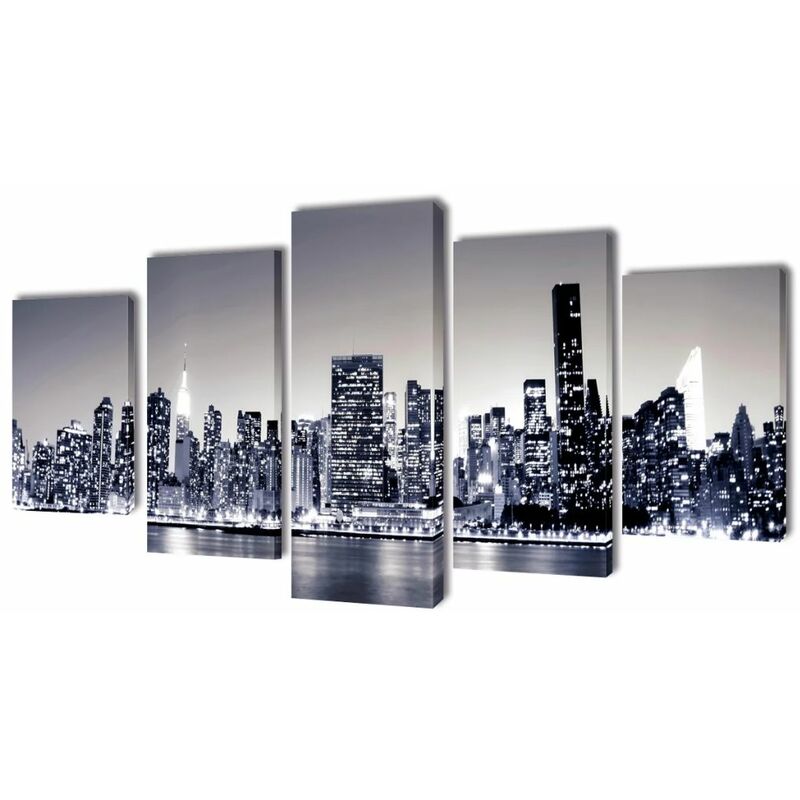 

Set decorativo de lienzos para pared perfil Nueva York 100 x 50 cm